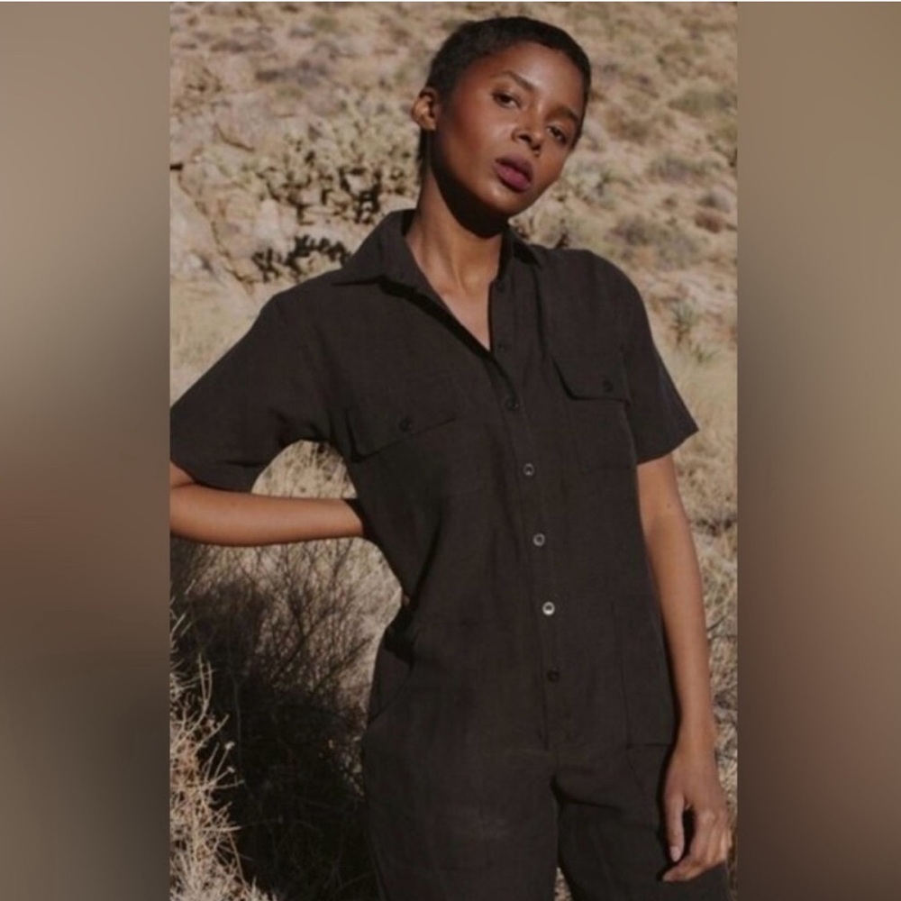 OZMA Short Sleeve Jumpsuit - Black